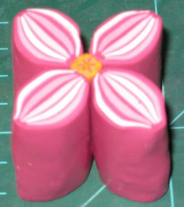 Fleur fimo rose