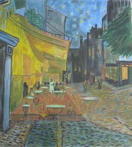 Café Reproduction de Terrasse de café de Vincent Van Gogh