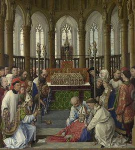 the exhumation of saint hubert, weyden
