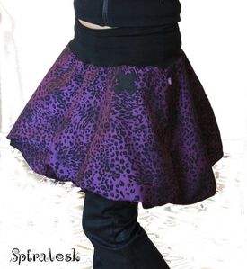 jupe boule léopard violet 42