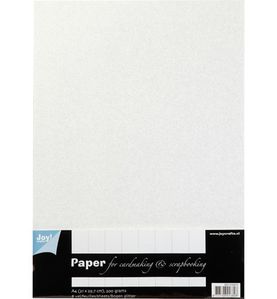 papier paillet- blanc