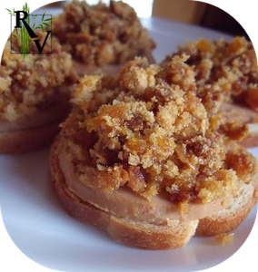 Toast de Faux Gras en Crumble de Pain d'Epices & Figues