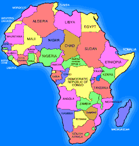 Political  Africa on African Political Map