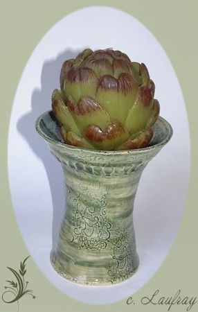 bougeoir-vert-bougie-artichaut