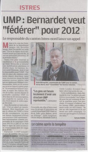 Article Alain Bernardet Provence du 29 novembre 2011