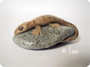 Scrap Inès Lézard lizard salamandre salamander gecko fimo