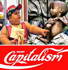 Capitalisme-Cola et enfant squelettique