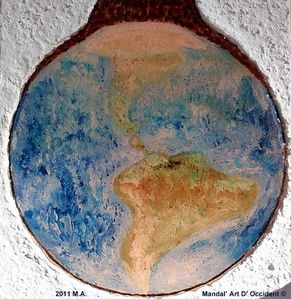 Mandala planète terre - grande bleue