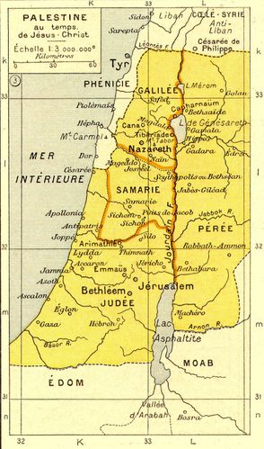 carte palestine au temps de Jésus