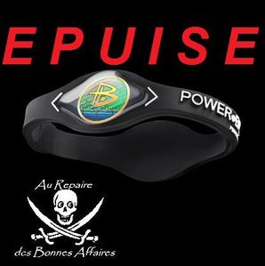 Bracelet Power Balance Noir L EPUISE
