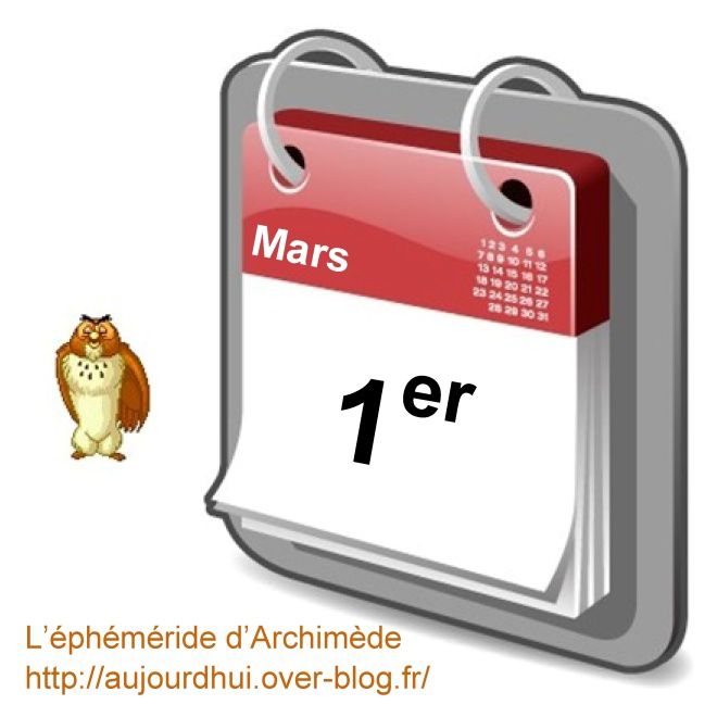 éphéméride 01 mars calendrier gratuit agenda jour dicton saint