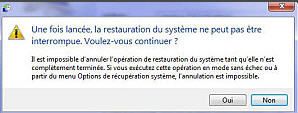 restaurer point restauration