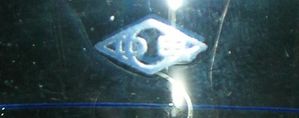 (51) Verre Ballon 'Durobor' - Ecriture Bleu Ricard - Logo d