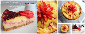 Cheesecake fraise et coquelicot