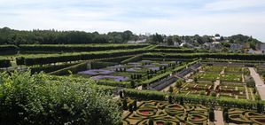 Villandry vue aerienne du potager