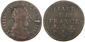 Liard Louis XIV 1656 A