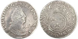 12ème d'écu aux palmes 1699 A