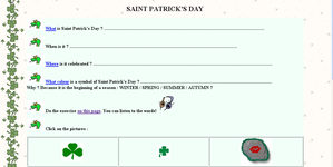 St Patrick's Day webquest