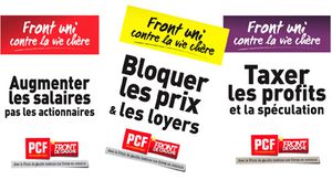 PCF Affiches vie chère