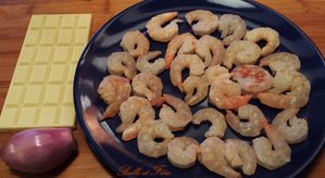 Crevettes au chocolat blanc épicé 1
