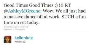 Kellan Lutz tweeting abt BD dance scene