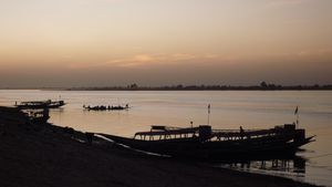 Coucher de soleil sur le Niger