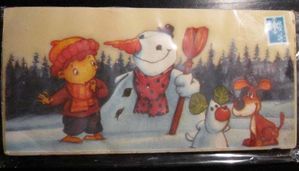 Carte postale chocolat blanc