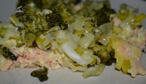 clafouti saumon poireau et brocolis