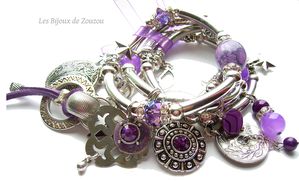 lot bracelet tube violet