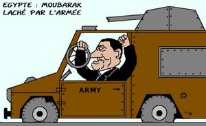 Moubarak lâché par l'armée