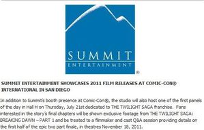 Summit announces Twicast @ Comic Con