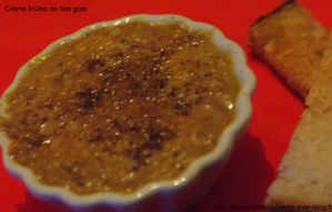 crème brûlée de foie gras