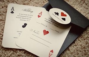 invitation pour mariage thème jeu casino