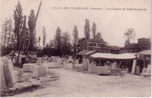Chazelles-Le chantier de taille de pierres