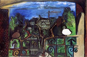 Picasso paysage de Cannes au crépuscule