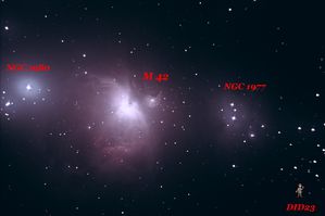 m42+NGC 1980+ NGC 1977