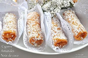 cigares aux amandes et noix de coco