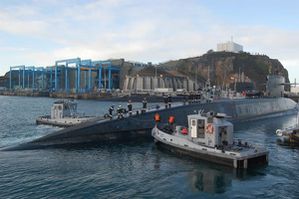 Rade de Brest. L'île Longue source LeTelegramme