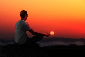 meditation-coucher de soleil