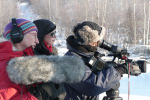 22 L'équipe du tournage Edouard, Anne-Marie et Isabelle