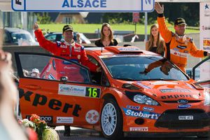 Solberg sur Fiesta WRC podium