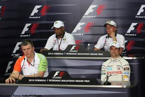 Force India - Otmar Szafnauer, Tony Fernandes , Heikki Kova