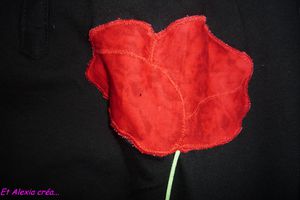 coquelicot en appliqué