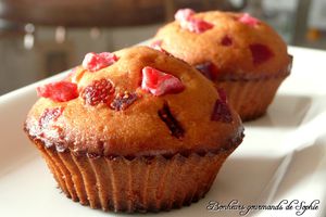 muffins fraises pralines 3