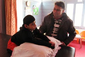 Muskan and her father, 3 weeks later