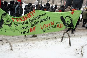 Banderolle Liberte pour les camarades AD Berlin 2010