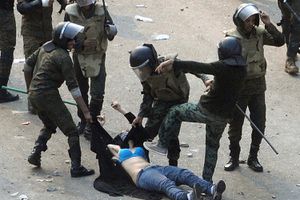 (2012-Le Caire, Egypte) Manifestation contre le Régime fas