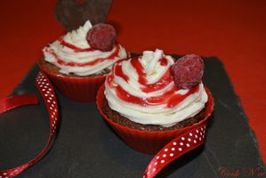 Tendres cupcakes chocolat/framboise