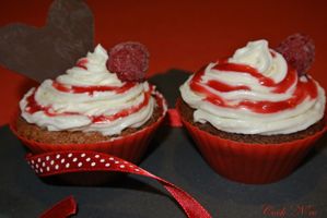 Tendres cupcakes chocolat/framboise