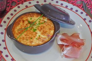 Soufflé au chou-fleur et gorgonzola